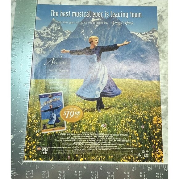 Sound of Music VHS Release Print Ad Vintage 90s THX Home Video - Picture 2 of 5